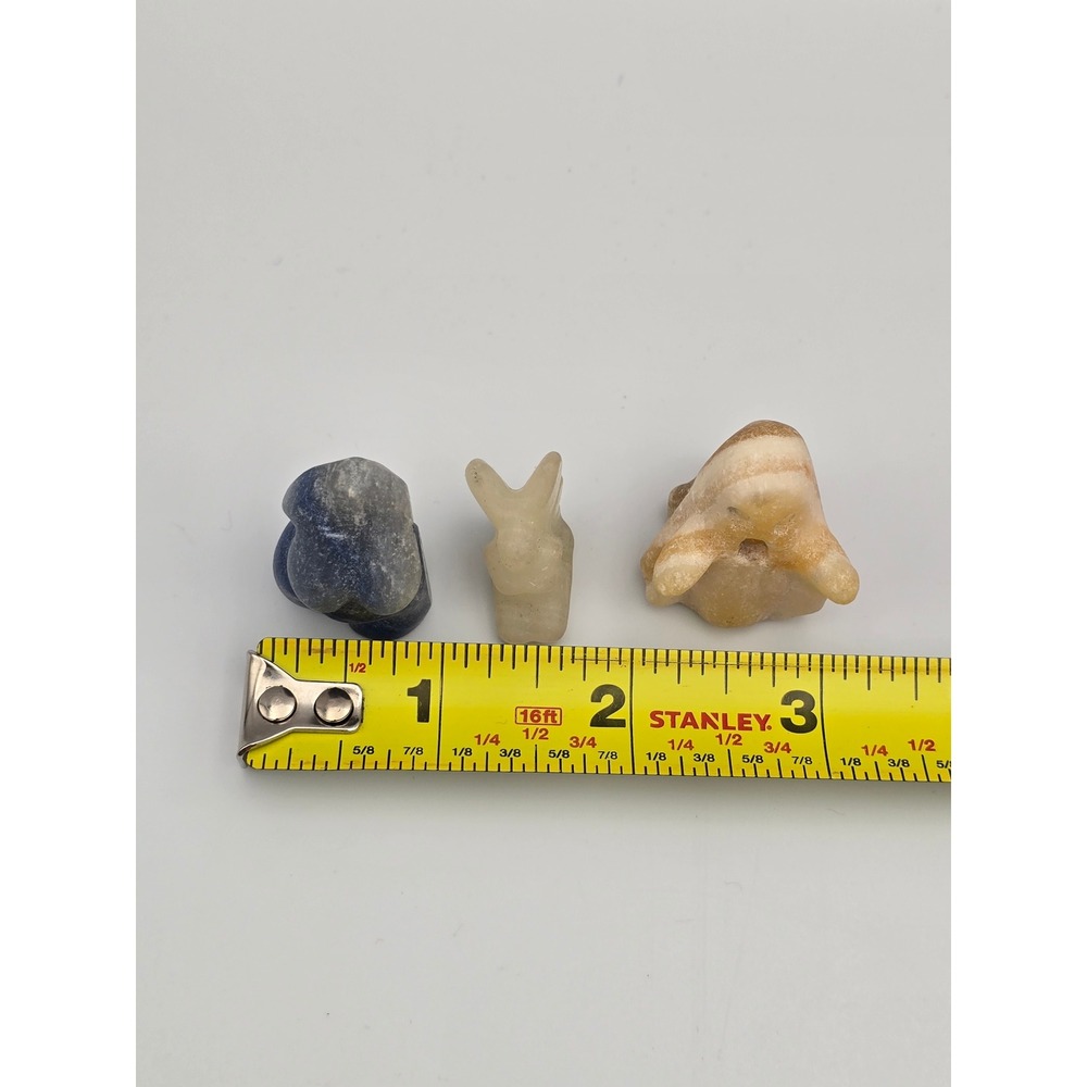 Set of 3 Crystal Carved Miniatures Goddess Ghost squirrel,  dollhouse, minis‎ - Picture 10 of 11